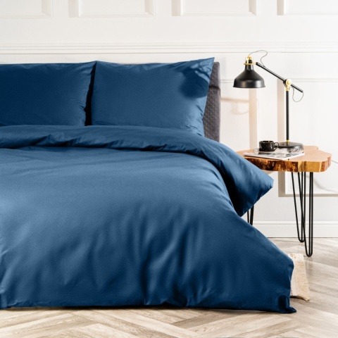 Pościel Bawełniana 160x200 Ciemnoniebieski + 2*70x80 Pościel Bawełniana 160x200 Ciemnoniebieski + 2*70x80