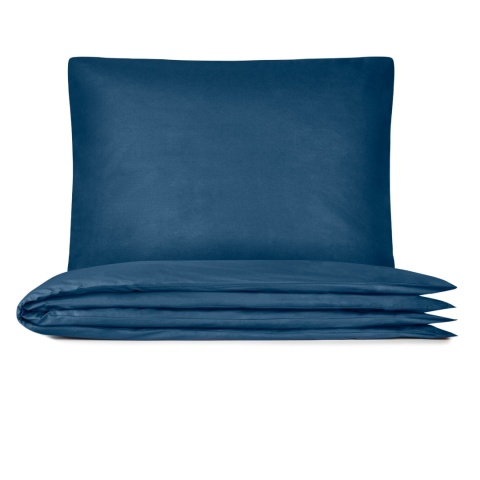 Pościel Bawełniana 160x200 Ciemnoniebieski + 2*70x80 Pościel Bawełniana 160x200 Ciemnoniebieski + 2*70x80