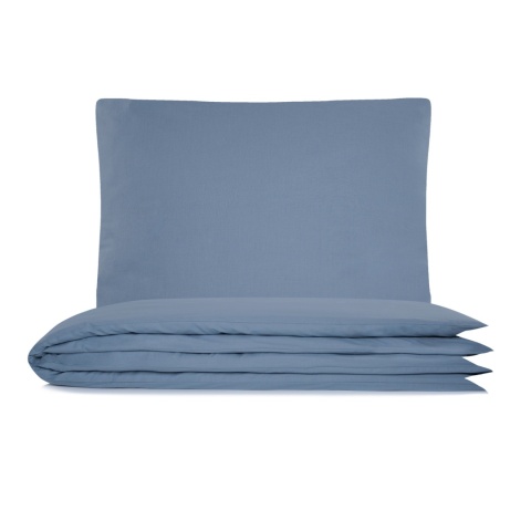 Pościel Bawełniana 160x200 Niebieski Jeansowy + 2*70x80 Pościel Bawełniana 160x200 Niebieski Jeansowy + 2*70x80