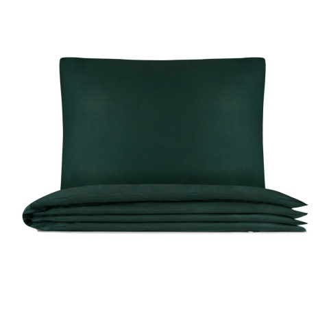 Pościel Bawełniana 160x200 Zieleń Butelkowa + 2*50x60 Pościel Bawełniana 160x200 Zieleń Butelkowa + 2*50x60
