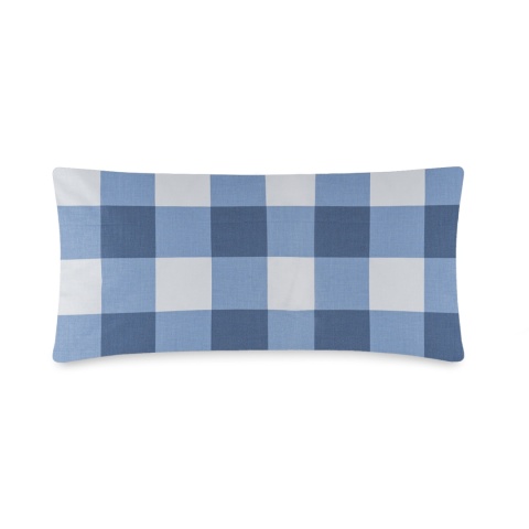 Poszewka Bawełniana 40x80 cm Niebieska Krata Poszewka Bawełniana 40x80 cm Niebieska Krata