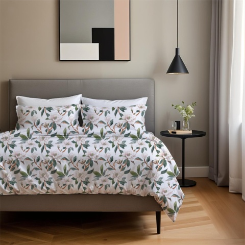 Pościel Bawełniana 160x200 Duże Kwiaty + 2*70x80 Pościel Bawełniana 160x200 Duże Kwiaty + 2*70x80