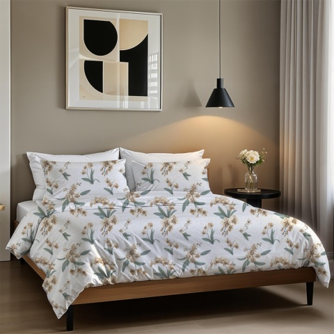 Pościel Bawełniana 160x200 Storczyki + 2*70x80 Pościel Bawełniana 160x200 Storczyki + 2*70x80