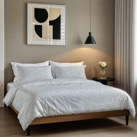 Pościel Bawełniana 160x200 Szałwiowy Wzorek + 2*70x80 Pościel Bawełniana 160x200 Szałwiowy Wzorek + 2*70x80