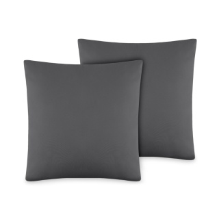 Poszewka Bawełniana 40x40 cm Ciemnoszara 2 sztuki