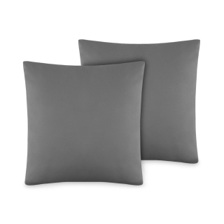 Poszewka Bawełniana 40x40 cm Jasnoszara 2 sztuki
