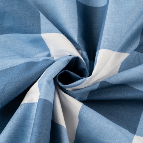 Poszewka Bawełniana 40x40 cm Niebieska Krata 2 sztuki Poszewka Bawełniana 40x40 cm Niebieska Krata 2 sztuki