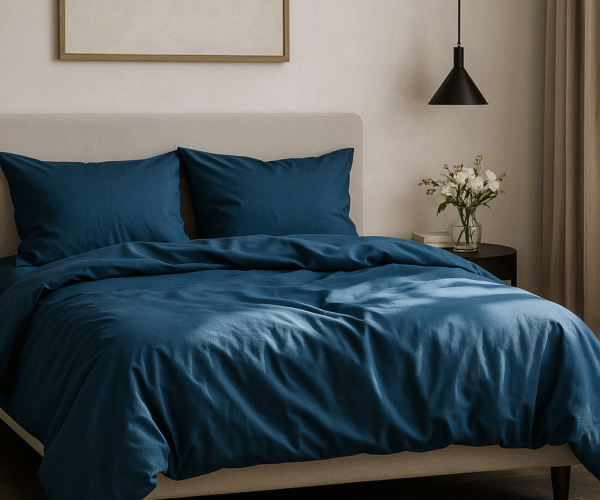 Pościel Bawełniana Ciemny Niebieski