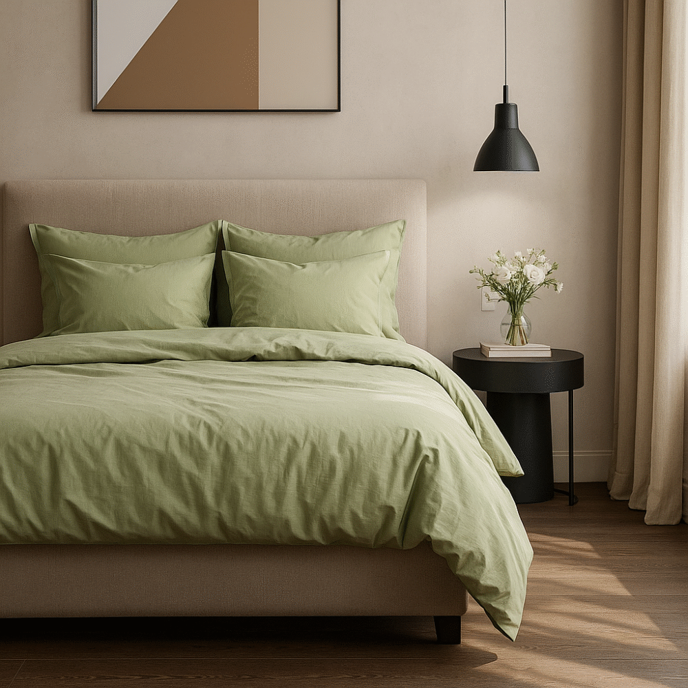 Pościel Bawełniana Zielony Mech