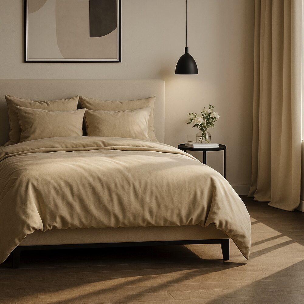 Pościel Bawełniana Beżowa