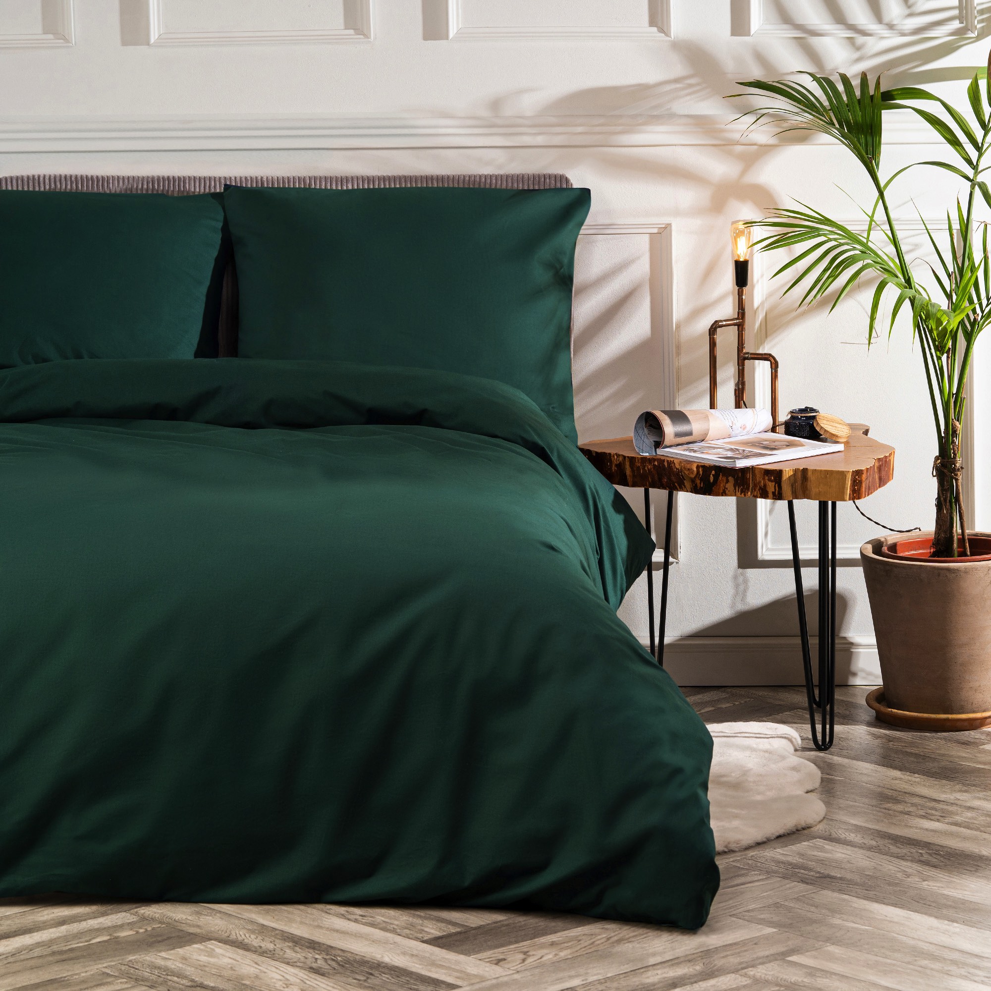 Pościel Bawełniana Butelkowa Zieleń - obrazek 6