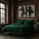 Pościel Bawełniana Butelkowa Zieleń