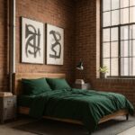 Pościel Bawełniana Butelkowa Zieleń