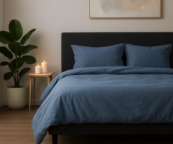 Pościel Bawełniana Niebieski Jeans