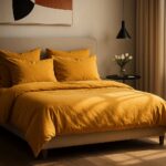 Pościel Bawełniana Musztardowa