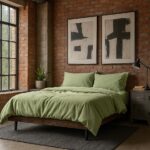 Pościel Bawełniana Zielony Mech