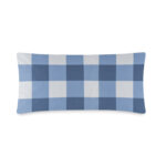 Poszewka Bawełniana 40x80 cm Niebieska Krata