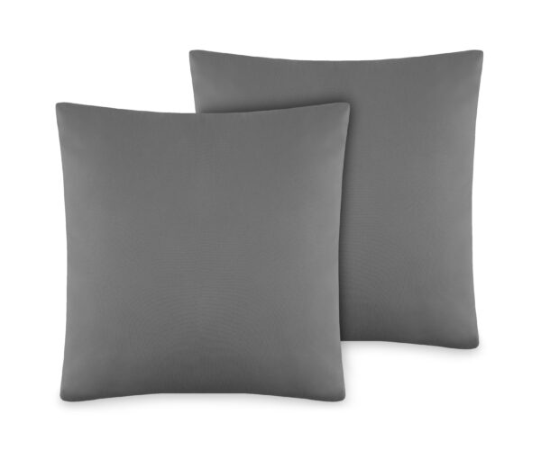 Poszewka Bawełniana 40×40 cm Jasnoszara 2 sztuki