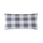 Poszewka Bawełniana 40x80 cm Szara Krata