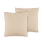 Poszewka Bawełniana 40x40 cm Beżowa 2 sztuki