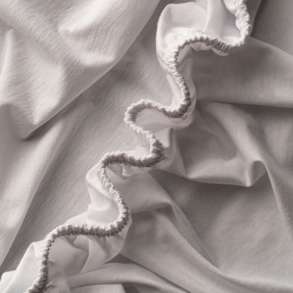 Prześcieradła z gumką Jersey Białe