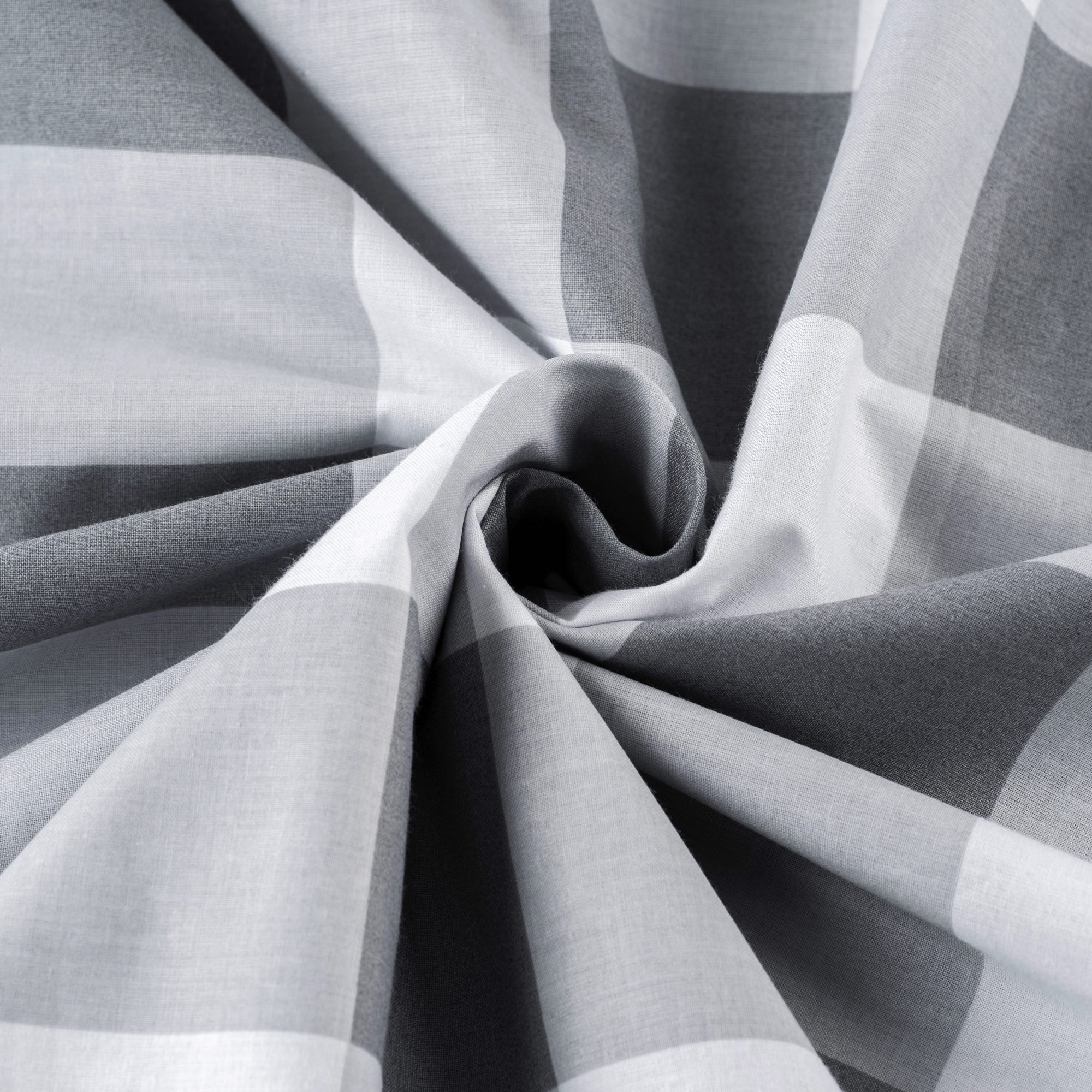 Poszewka Bawełniana 40x80 cm Szara Krata - obrazek 4