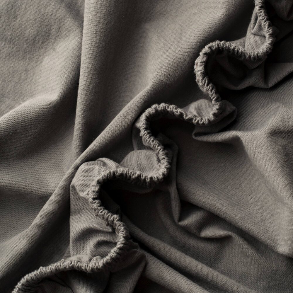 Prześcieradła z gumką Jersey Ciemnoszare