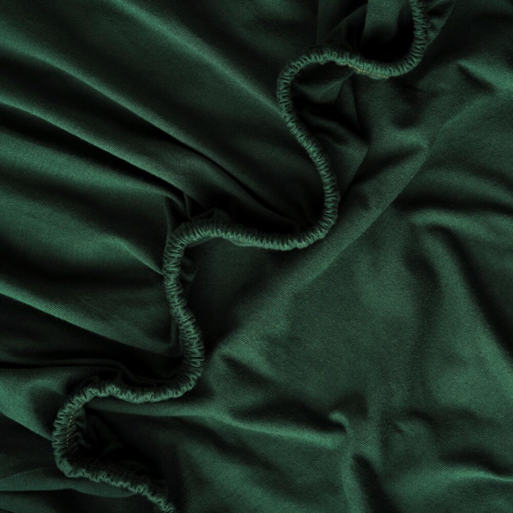 Prześcieradła z gumką Jersey Zielony Butelkowy