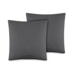 Poszewka Bawełniana 40x40 cm Ciemnoszara 2 sztuki