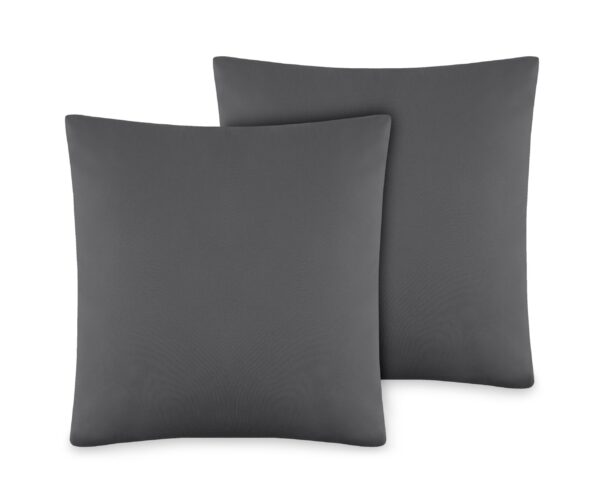 Poszewka Bawełniana 40×40 cm Ciemnoszara 2 sztuki