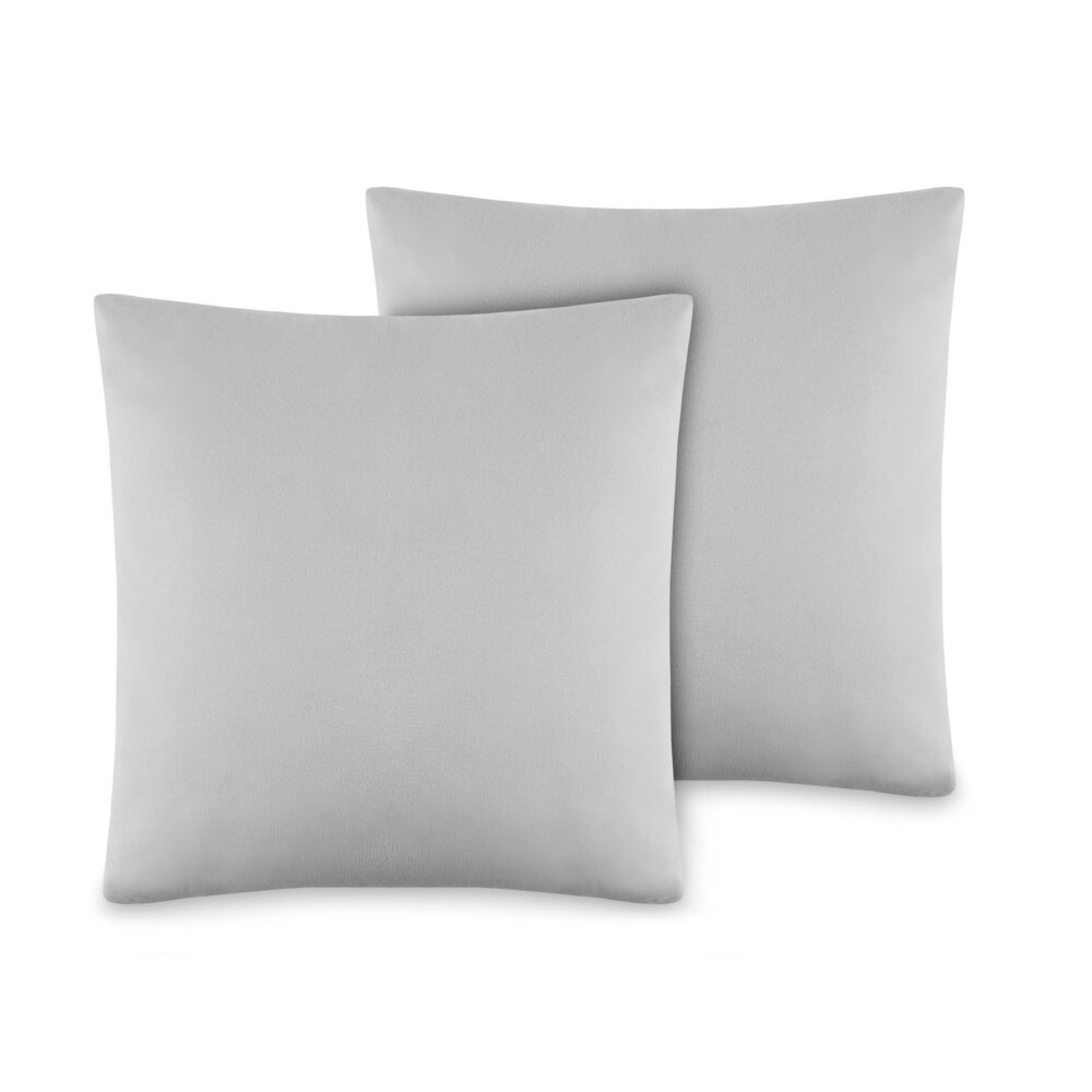 Poszewka Bawełniana 40×40 cm Szary Perłowy 2 sztuki