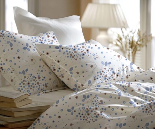 Pościel Bawełniana Błękitna Łąka