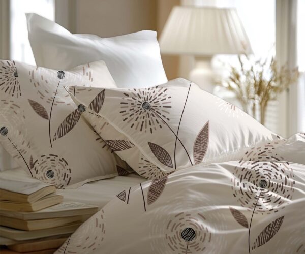 Pościel Bawełniana Beżowe Dmuchawce